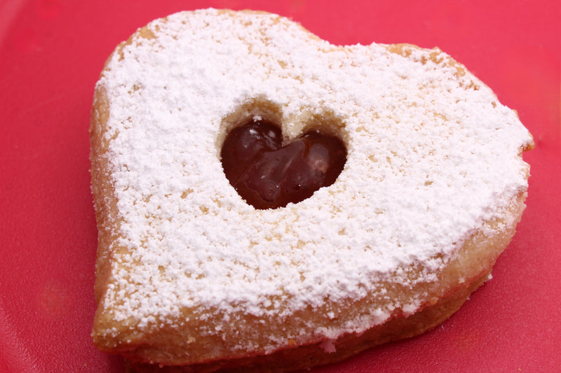 Strawberry Heart Shortbread cookies